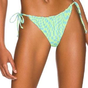 (A21) It’s Now Cool The Gathered Tie Pant ONLY, Lime‎ Wave Cheque, Size M, NWT